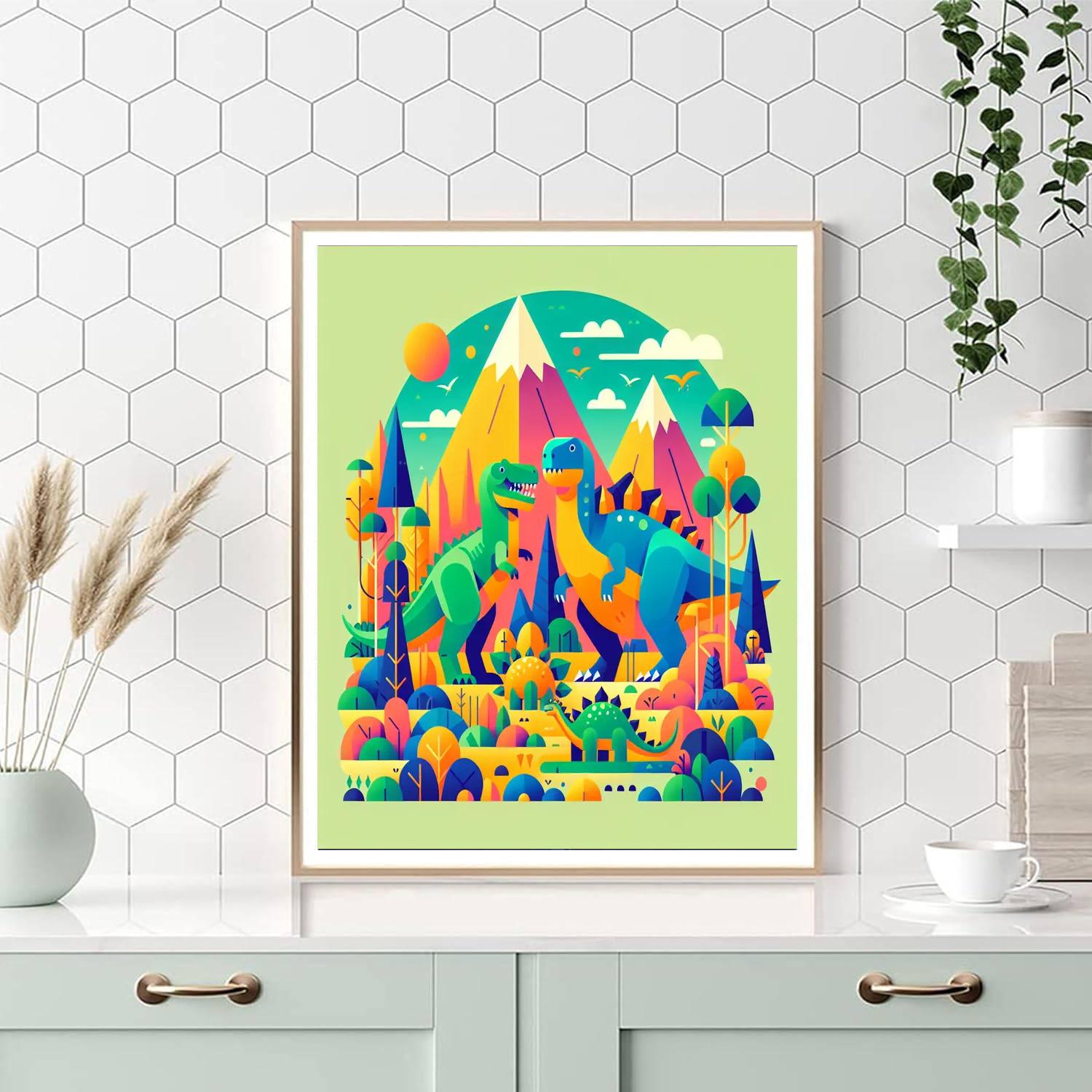 Adventurous Dino Trail Number Painting