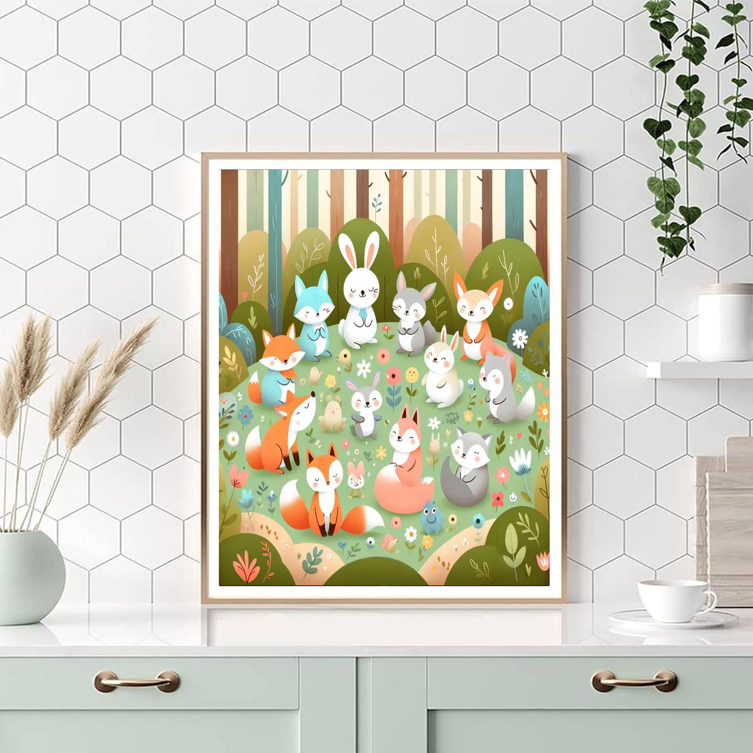 Giggle In The Glade Painting By Numbers Kit