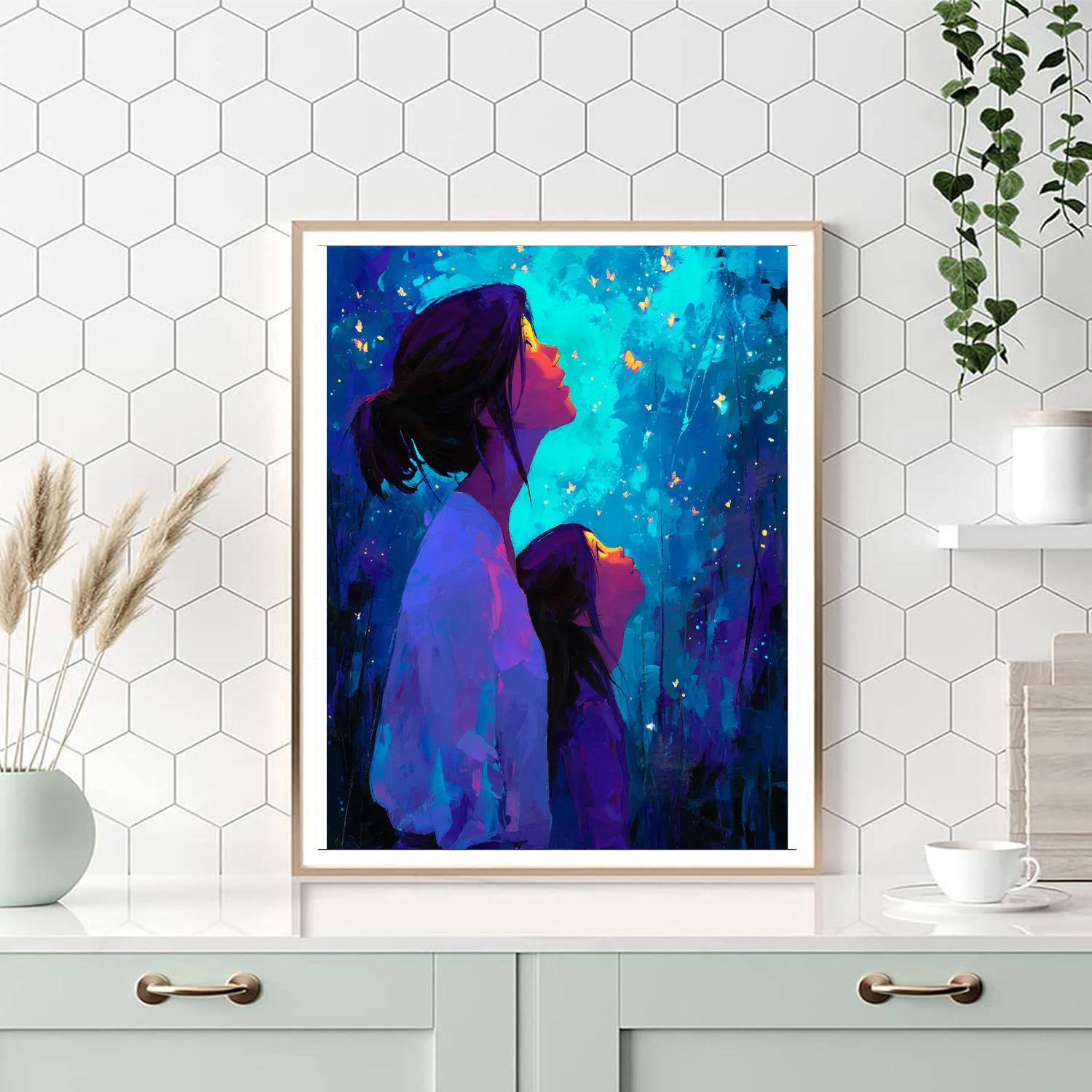 Mother's Love Under The Stars Numbered Painting Kits