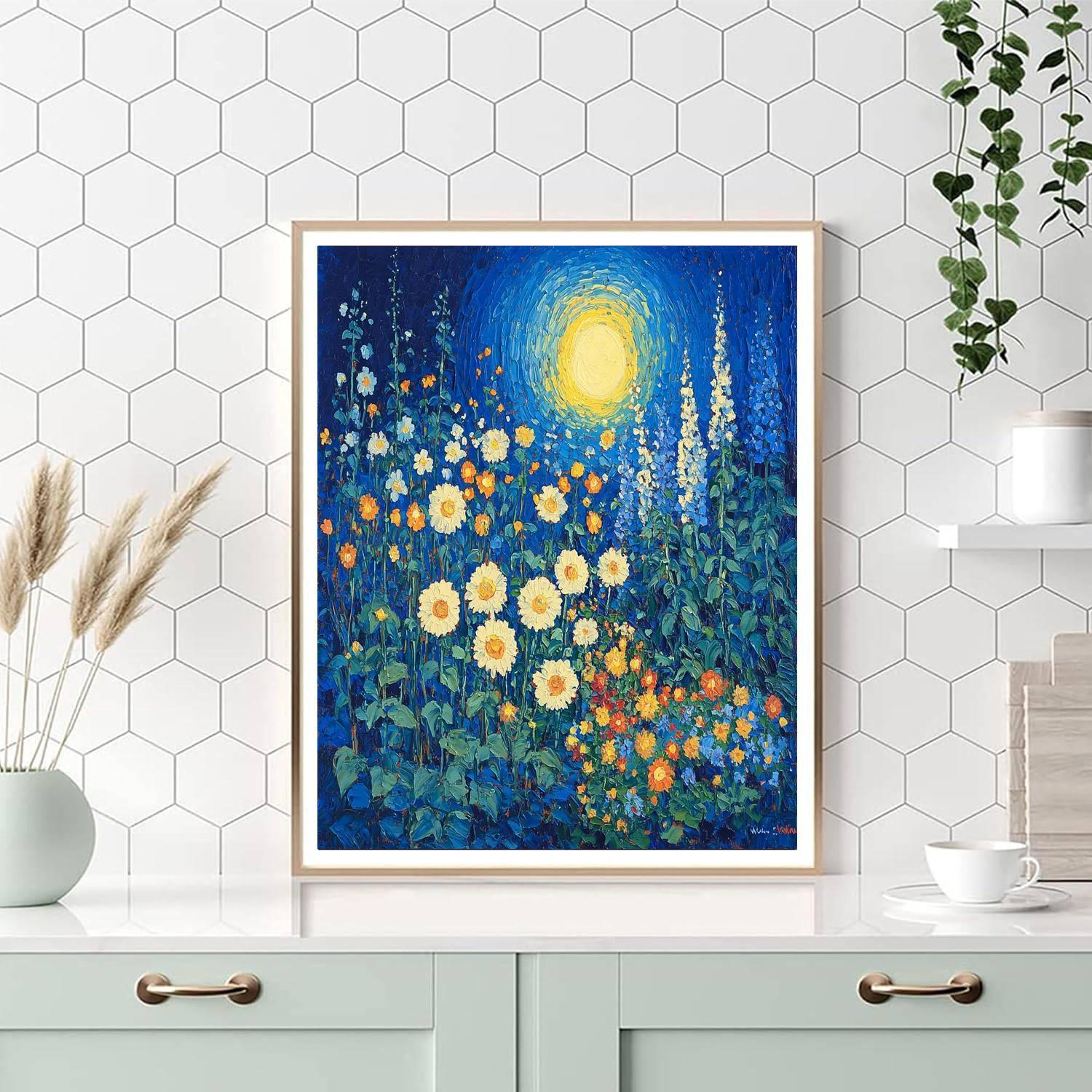 Vincent Van Gogh Inspired Midnight Garden  Numbered Painting Kits