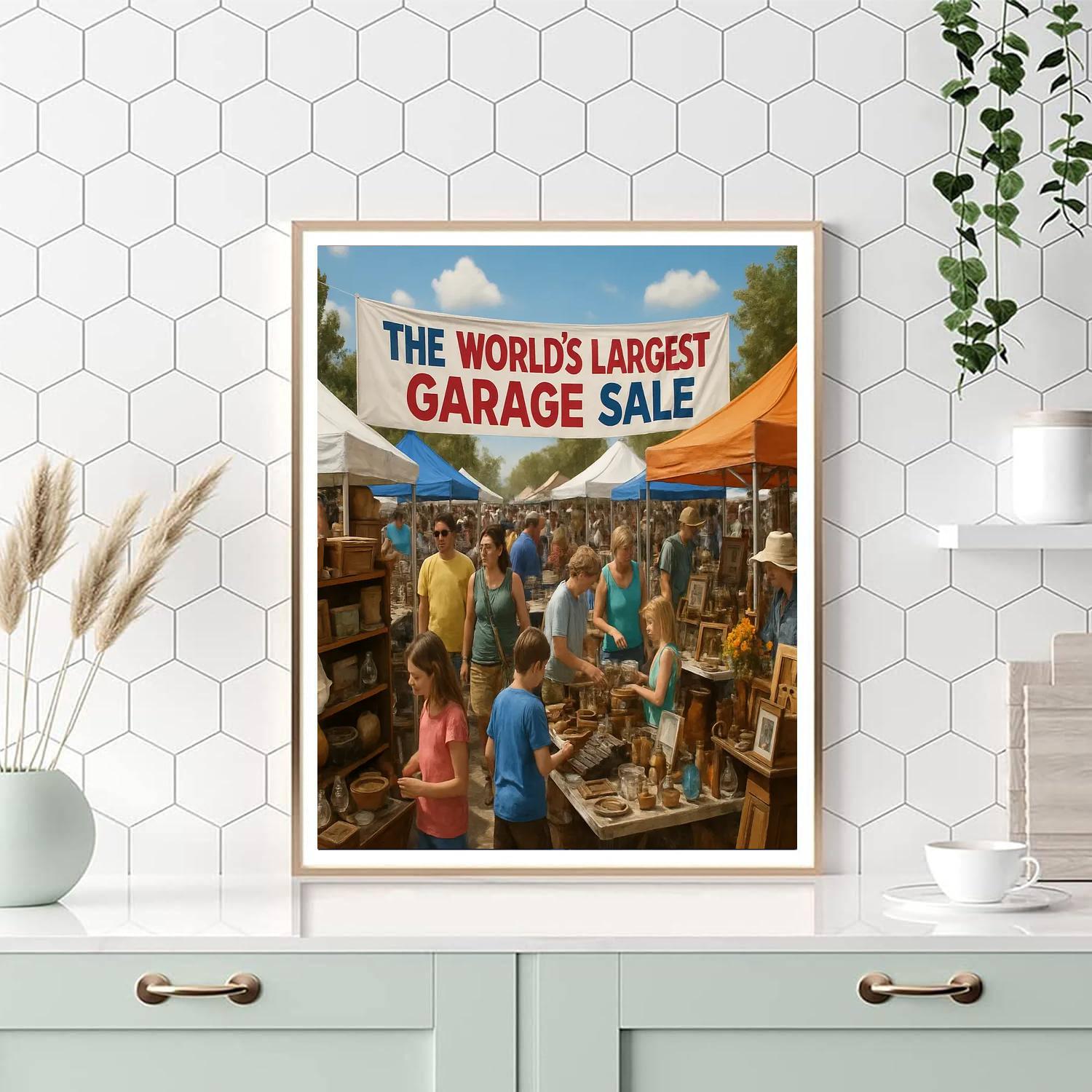 The World's Largest Garage Sale Painting By Numbers Kit
