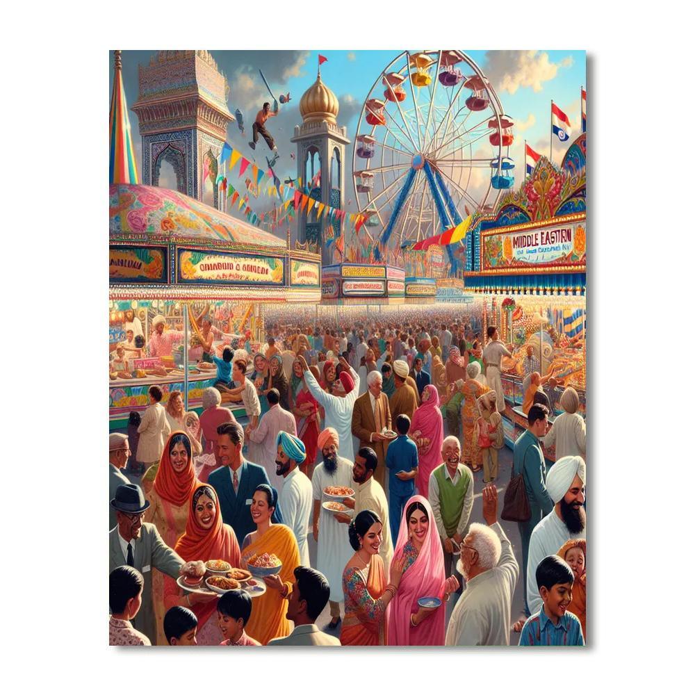 Summer Carnival Extravaganza Paint By Numbers Art