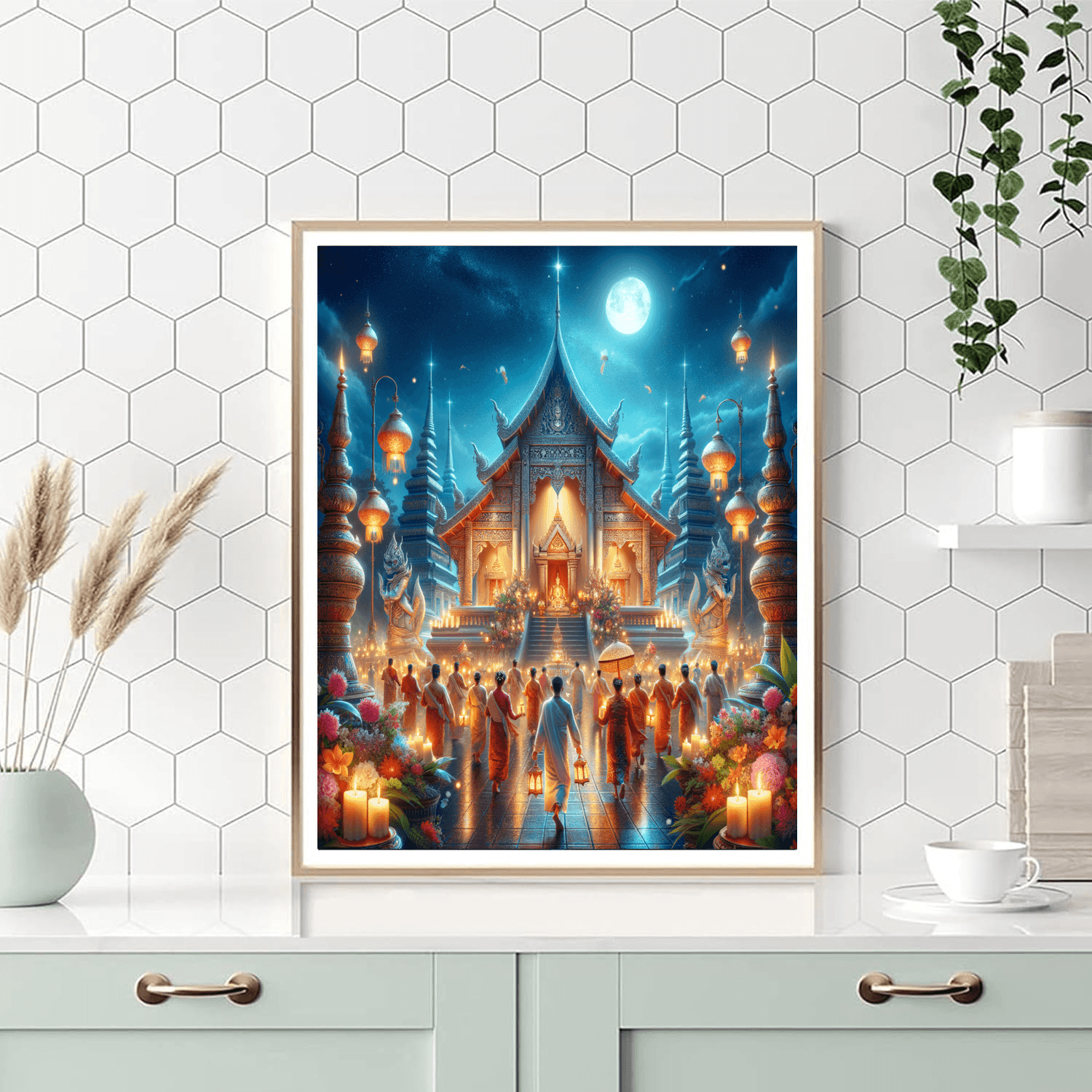 Wesak Festival - Thailand Painting By Numbers Kit