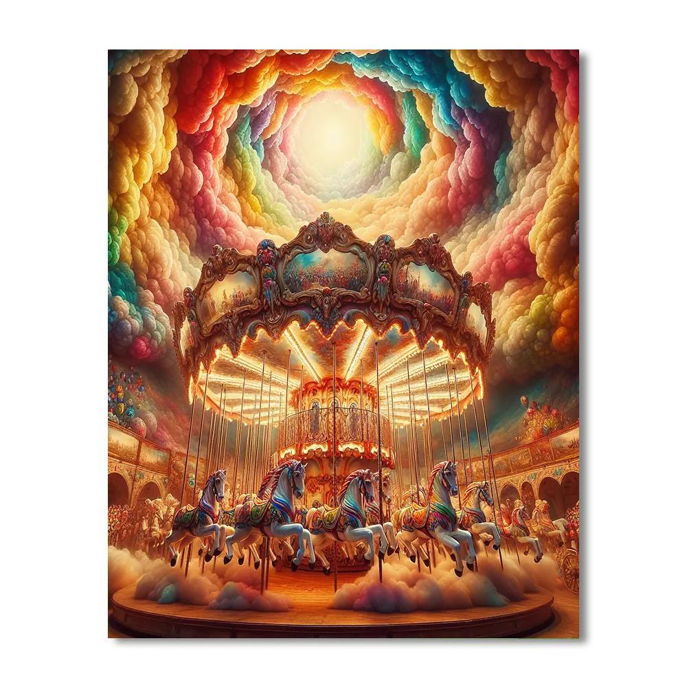 Whimsical Carousel Fantasy Paint By Number