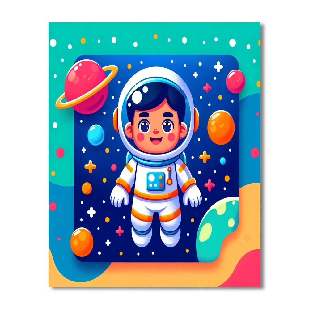 Explorer Astronaut Adventure Paint By Numbers Art