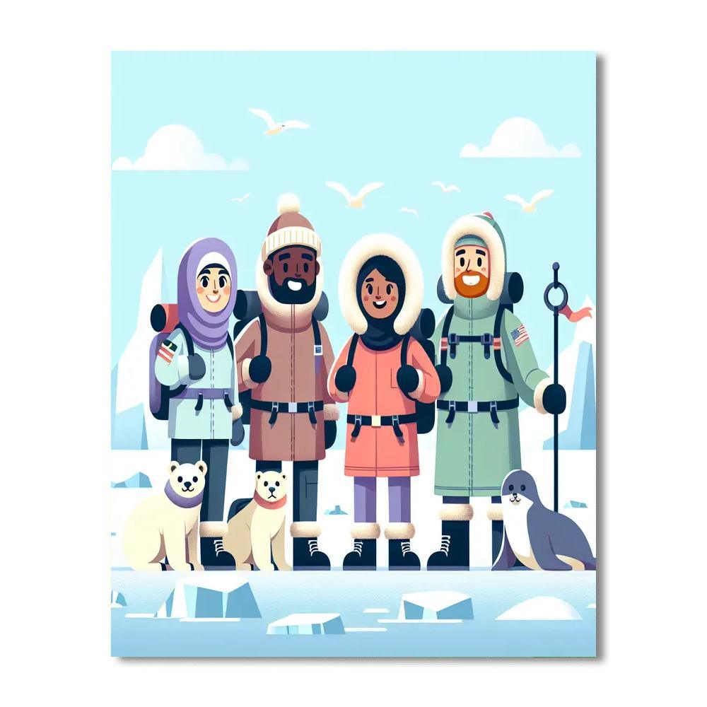 Arctic Explorer's Voyage Paint By Numbers Art
