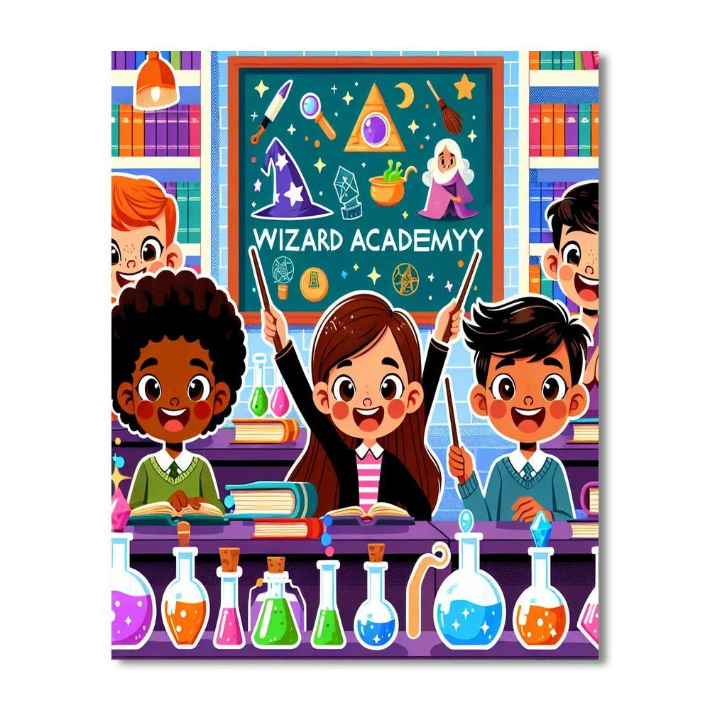 Friendly Wizard Academy Painting By Numbers Kit