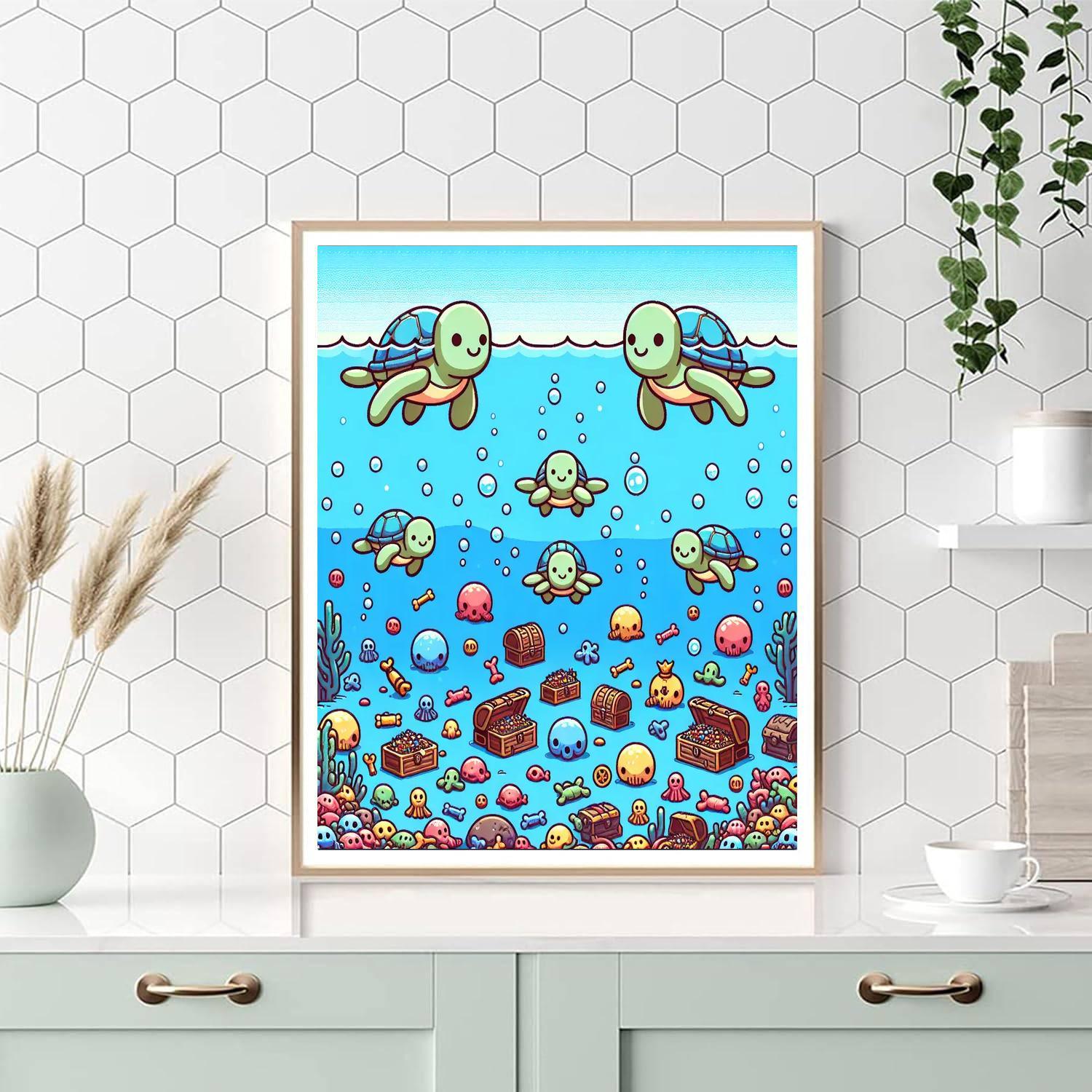Turtle Treasure Trove Paint By Color