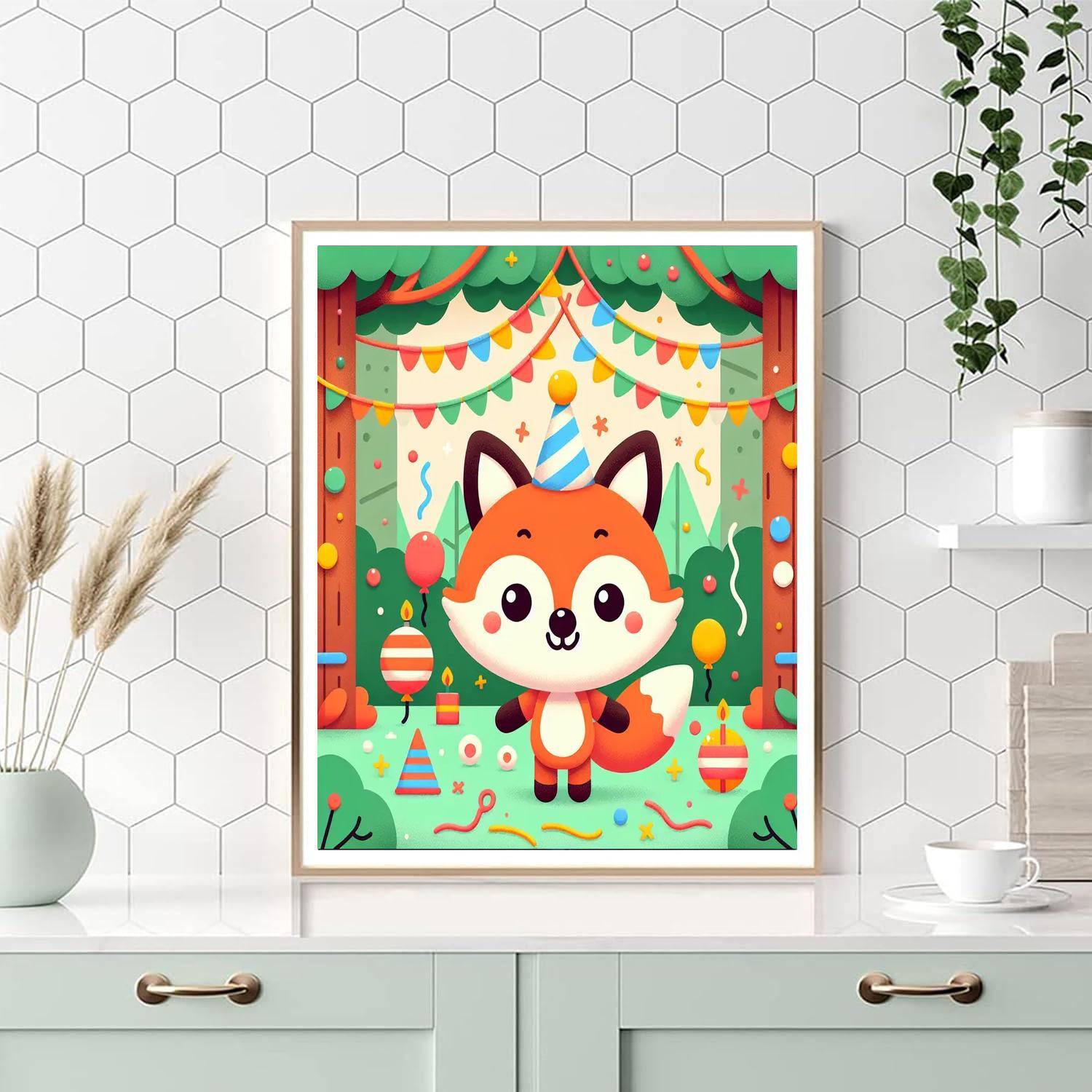 Fantastic Fox Fiesta Paint By Numbers Art