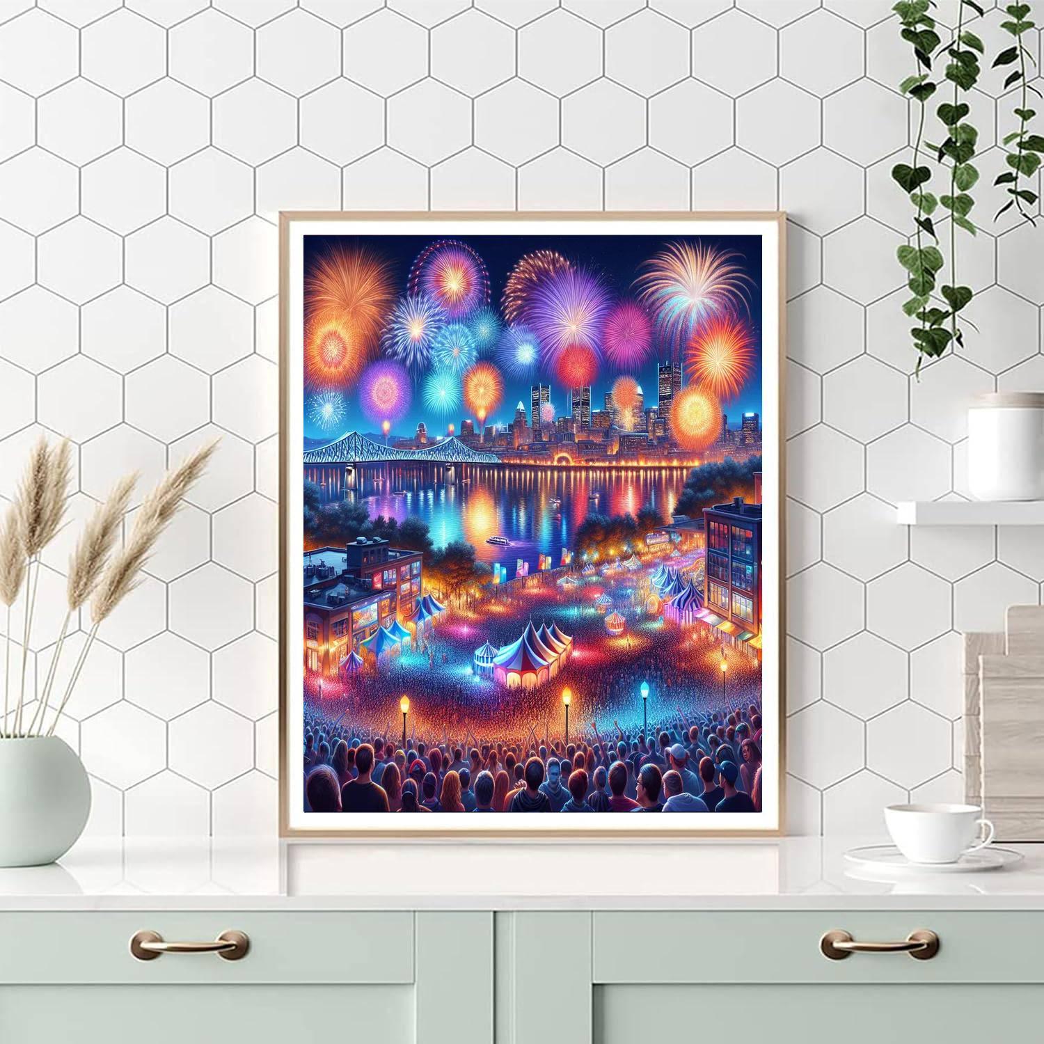 International Fireworks Festival - Montreal Paint By Color