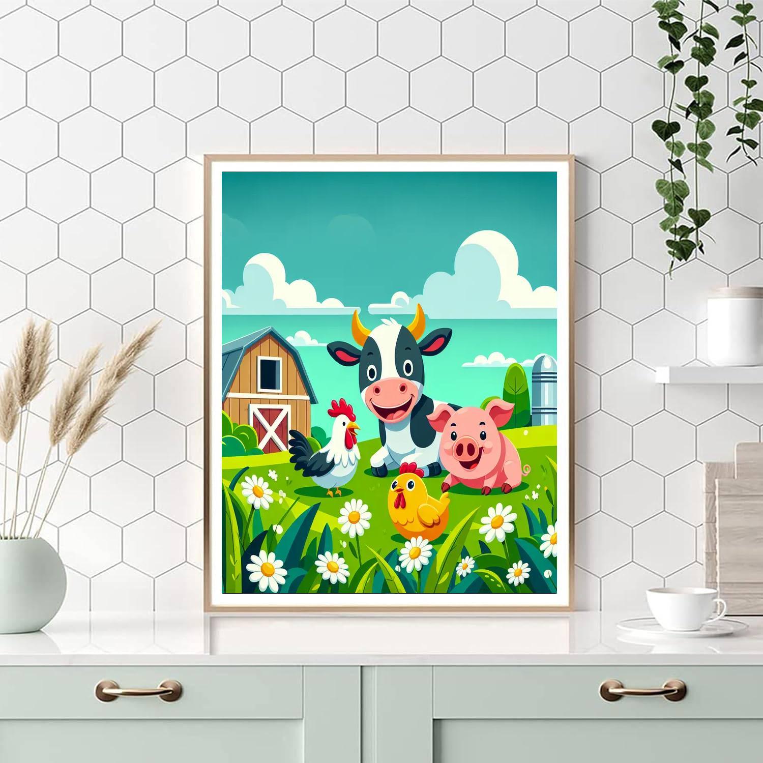 Fun Farmyard Paint By Numbers