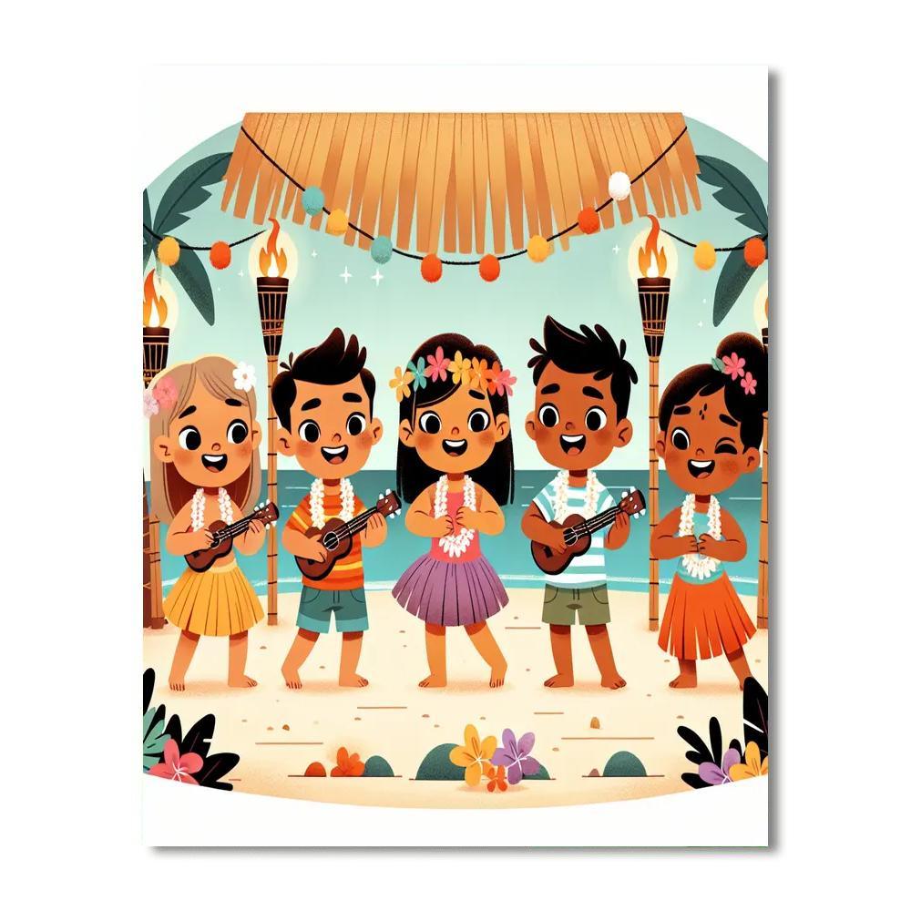 Tropical Island Luau Paint By Numbers