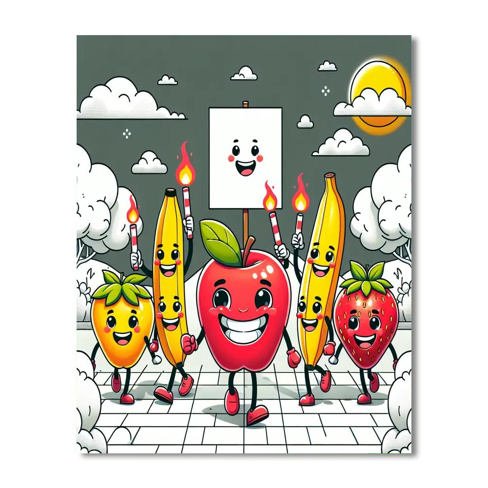Giant Fruit Parade Paint By Color