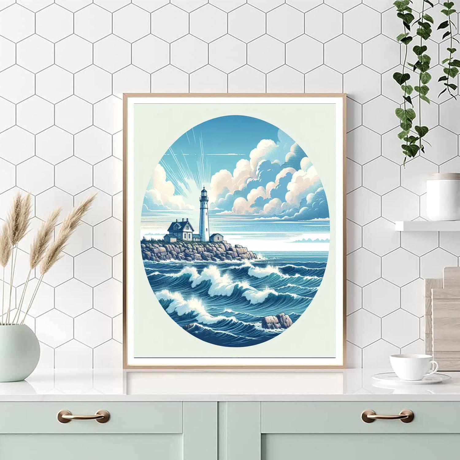 Ocean Breeze Lighthouse Numbered Painting Kits