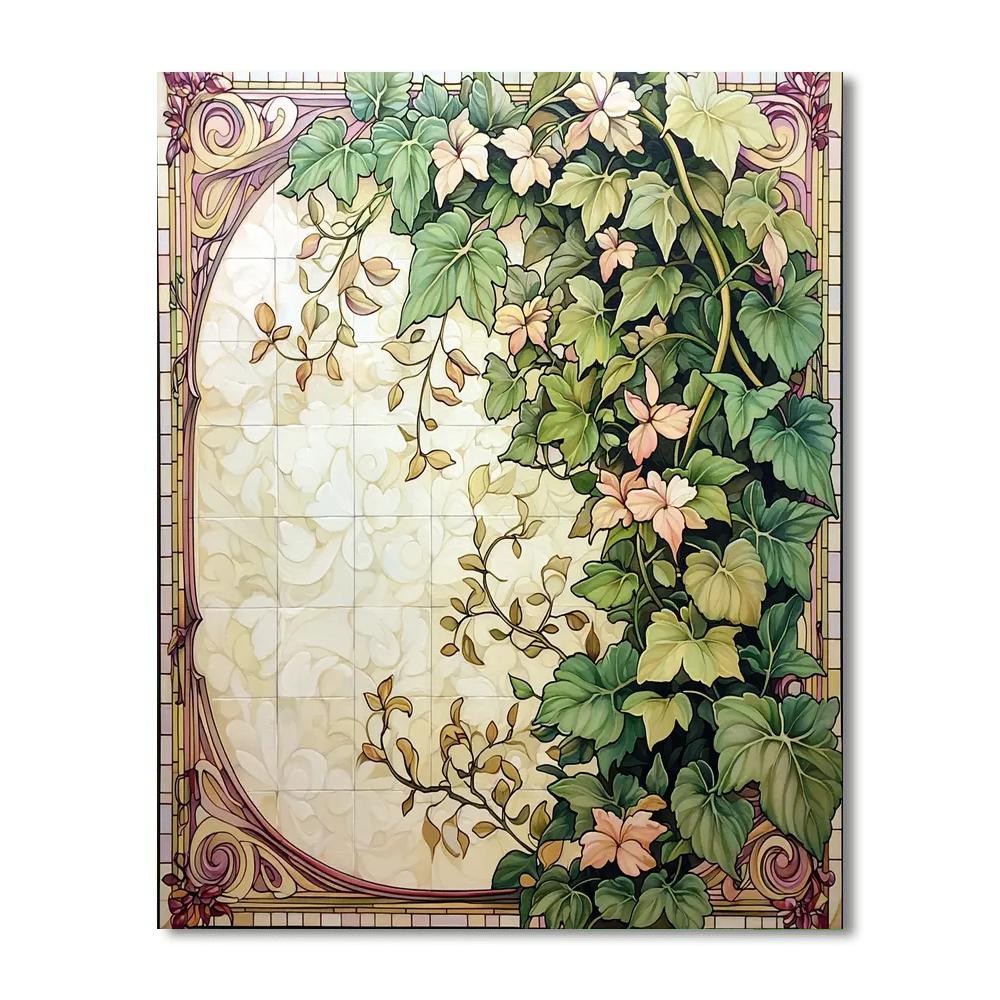 Alphonse Mucha Inspired Harmony In Botanical Rhythm  Paint By Numbers Kits