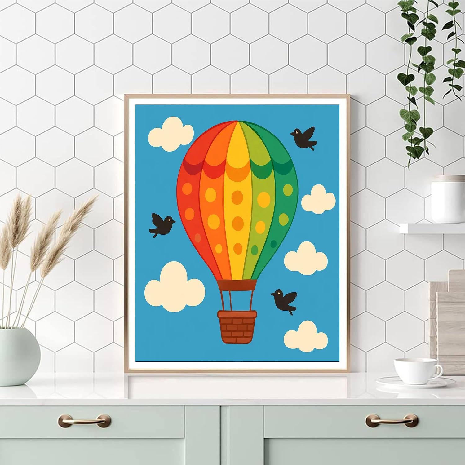 Sunny Balloon Adventure Painting By Numbers Kit