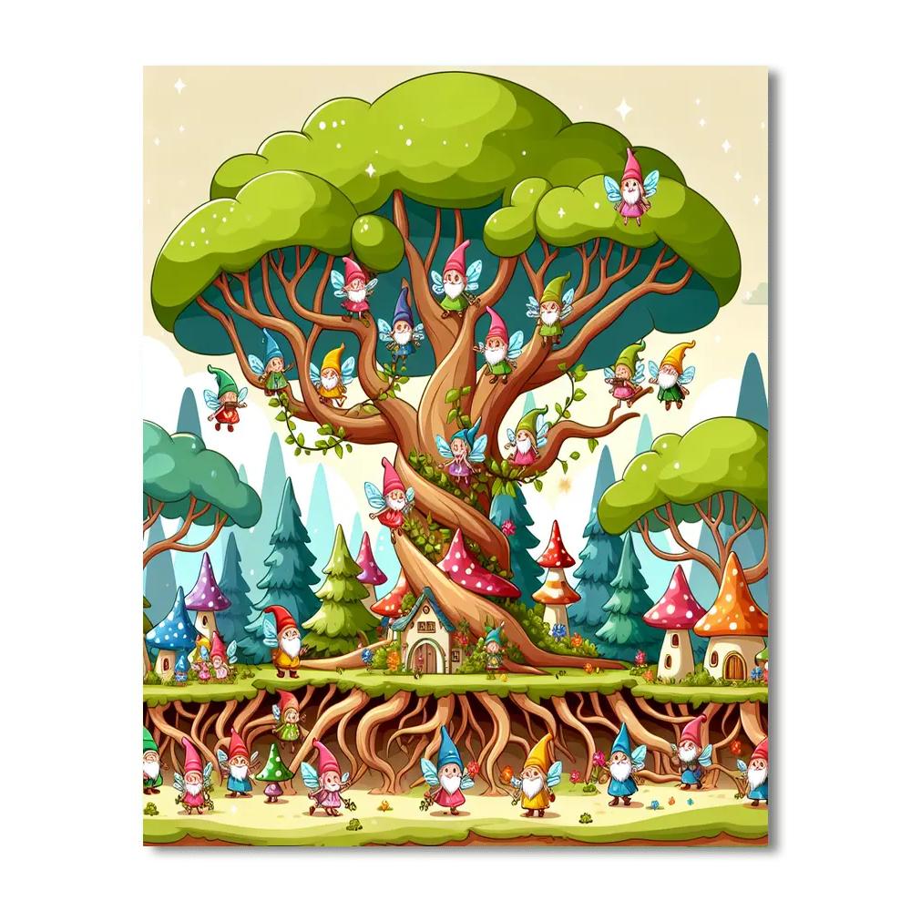 Secret Tree Kingdom Number Painting