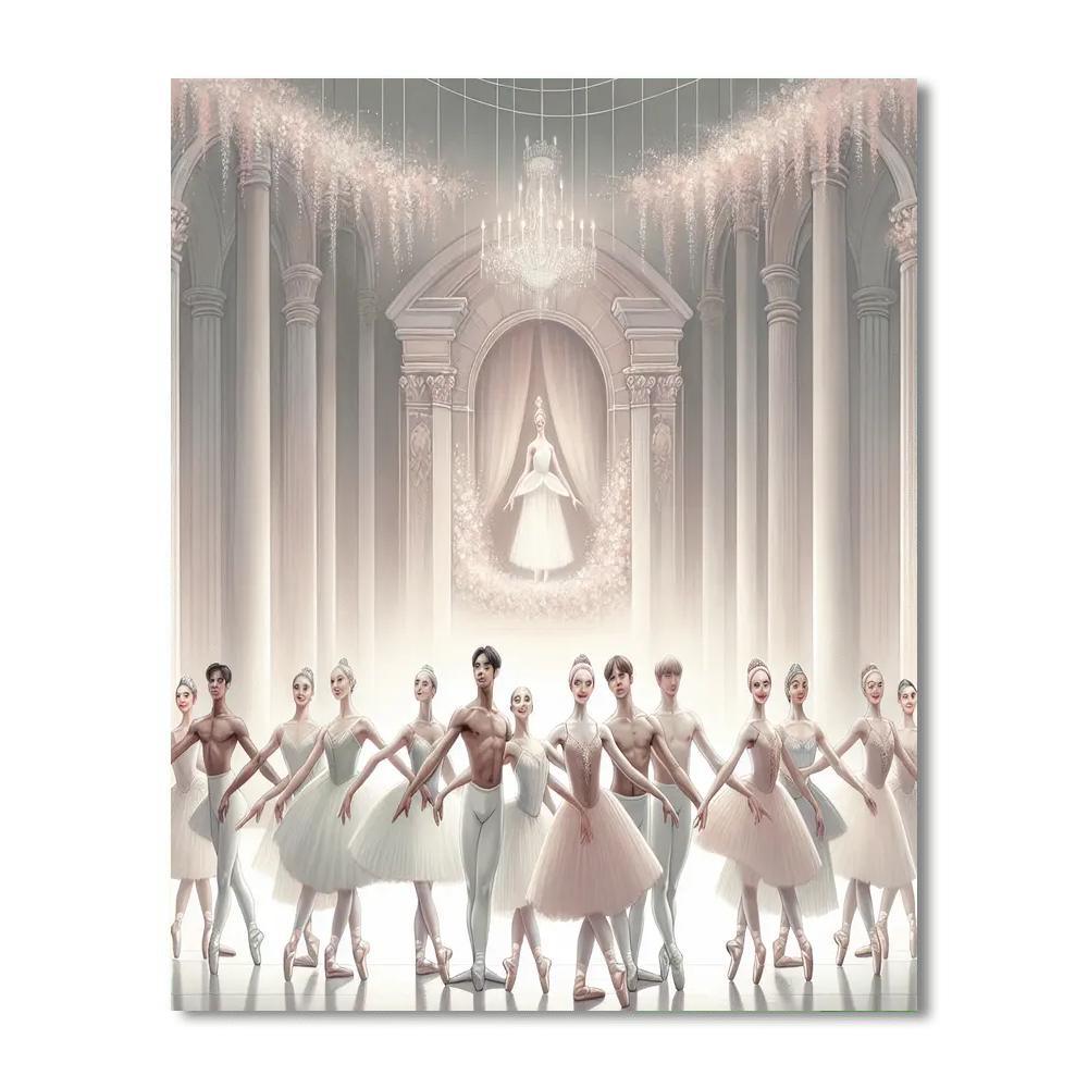 Graceful Ballet Performance Painting Number Kit