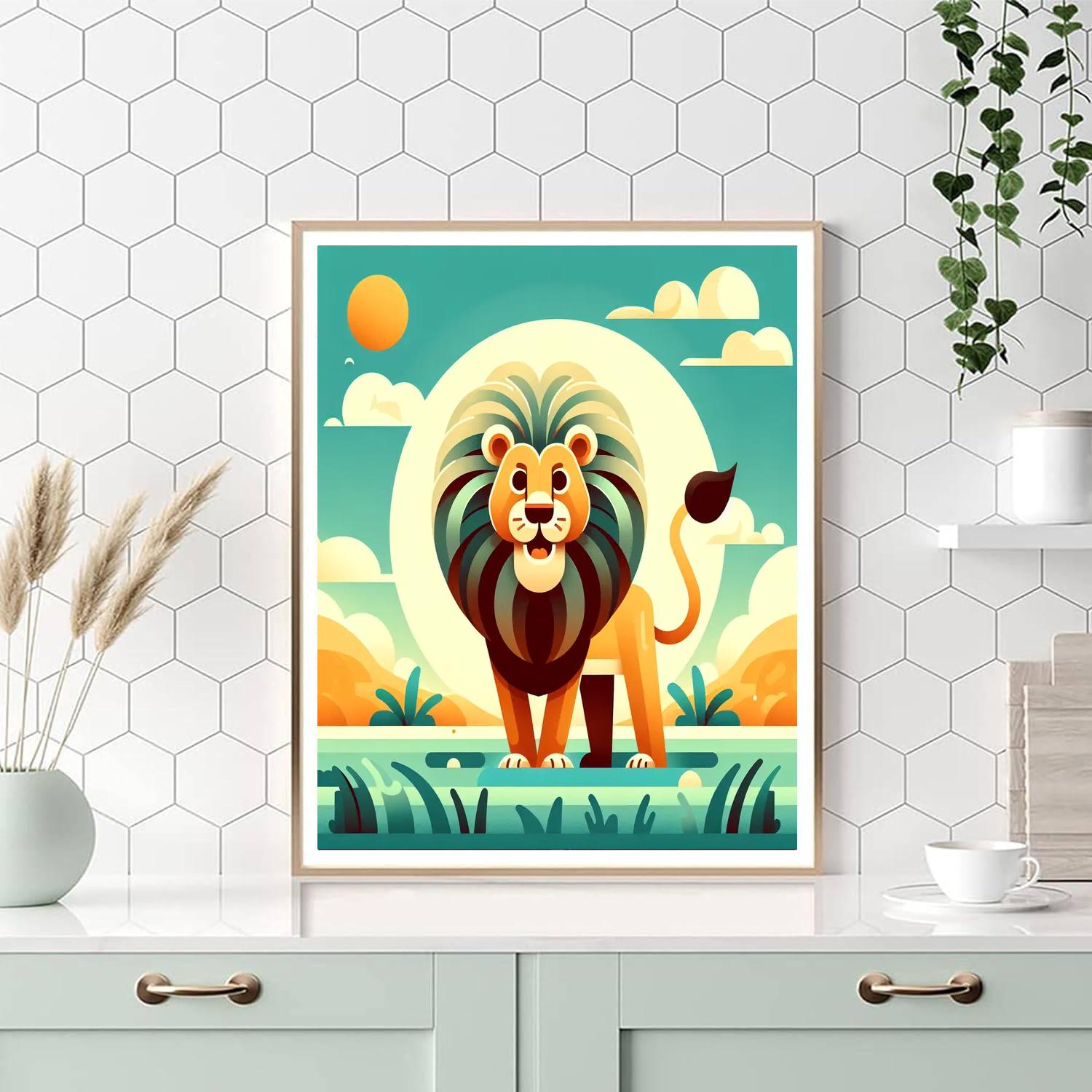Adventure Lion Painting Number Kit