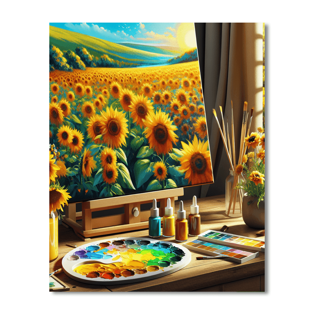 Radiant Summer Field Painting Number Kit