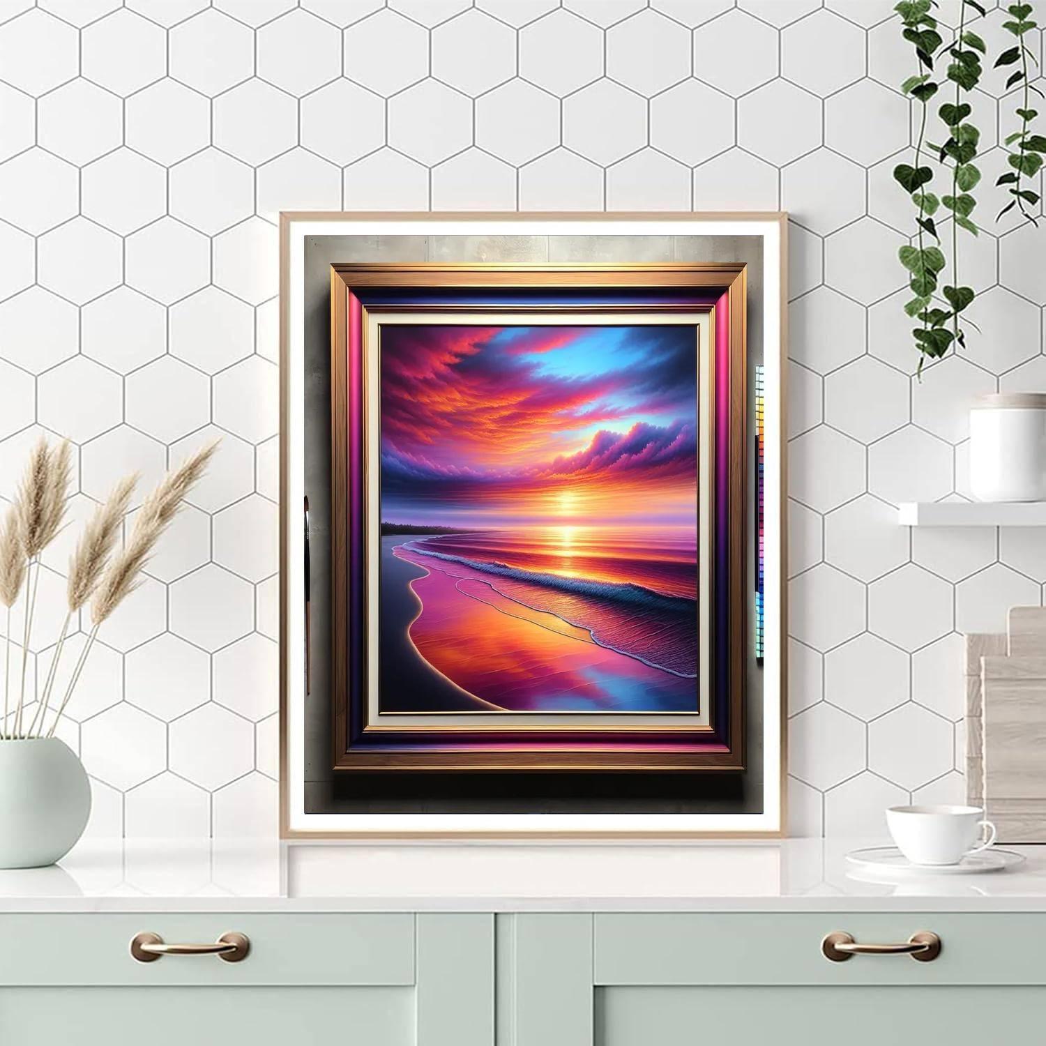 Majestic Oceanfront Sunset Paint By Numbers Kits