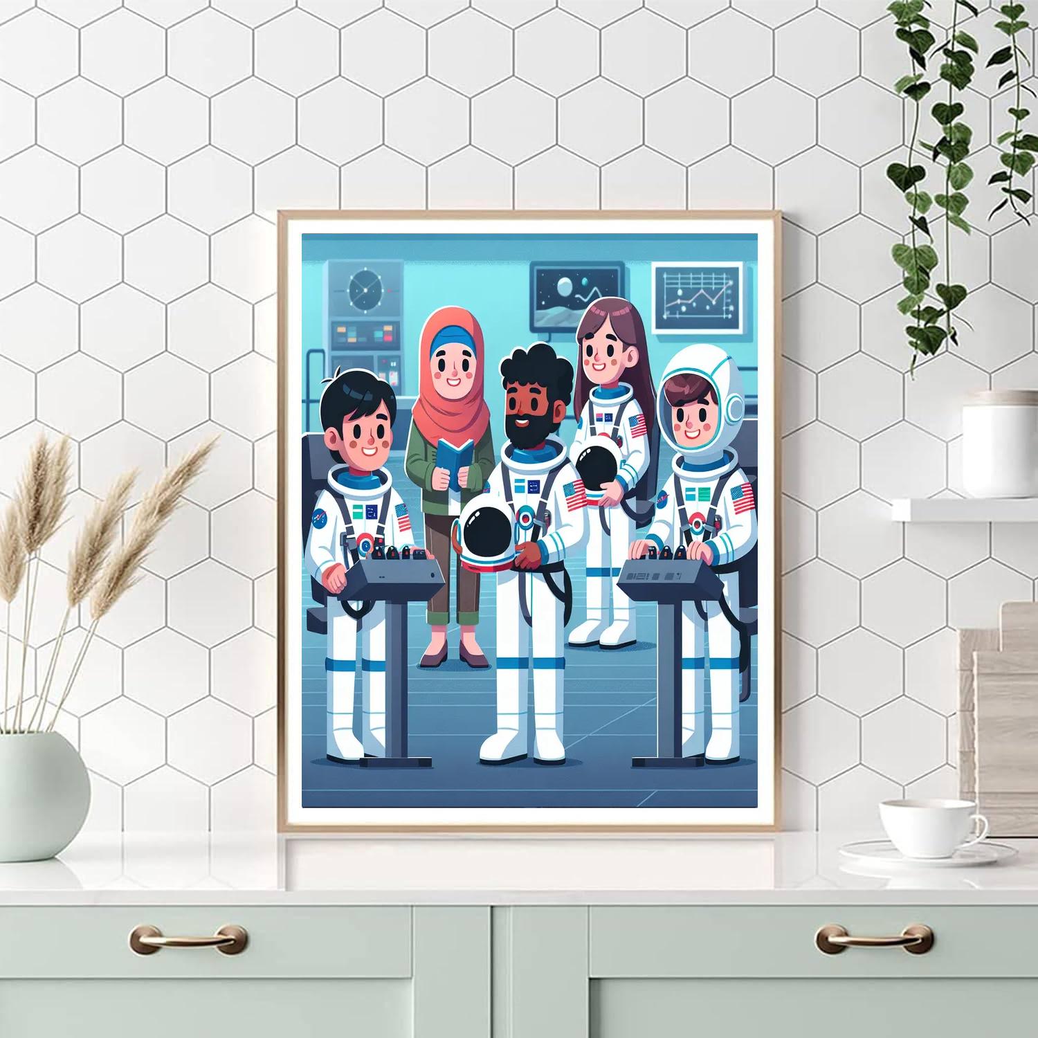 Astronaut Training Academy Numbered Painting Kits