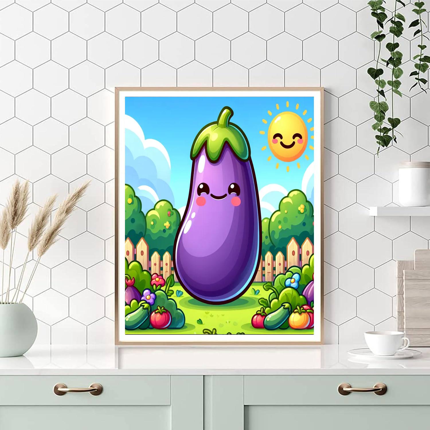 Exciting Eggplant DIY Paint By Numbers