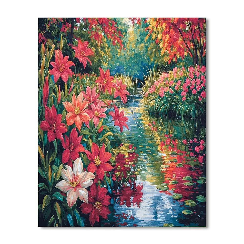 John Singer Sargent Inspired Floral Reflections  Paint By Color