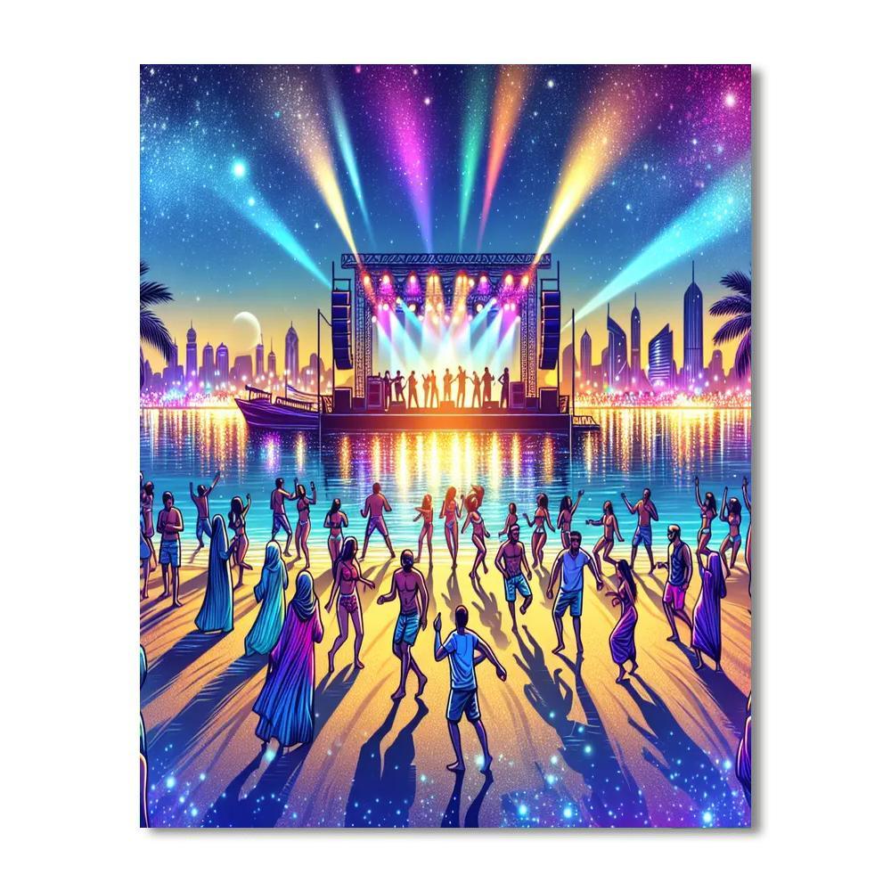 Sandance Beach Festival - Uae Paint By Numbers Art