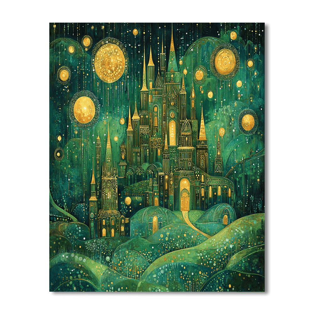 Gustav Klimt Inspired Classic Fairytale Castles  DIY Paint By Numbers