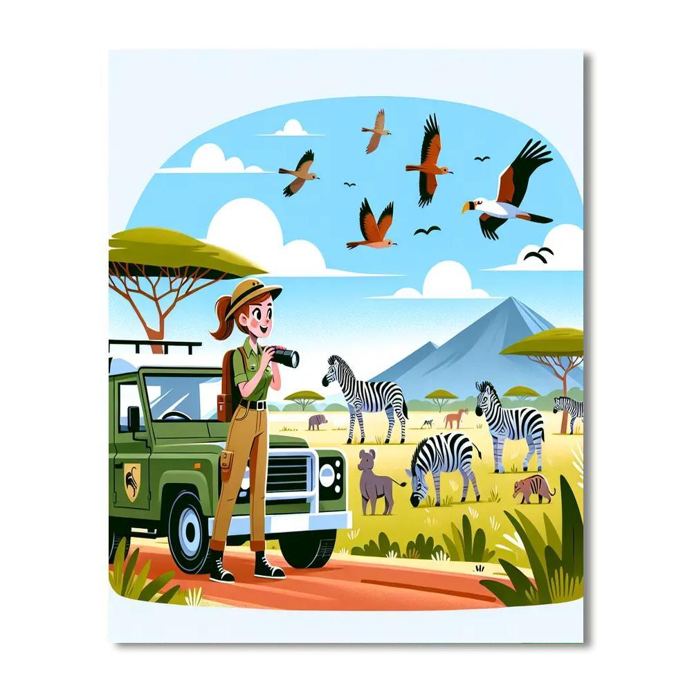 Wildlife Ranger Mission Painting Number Kit