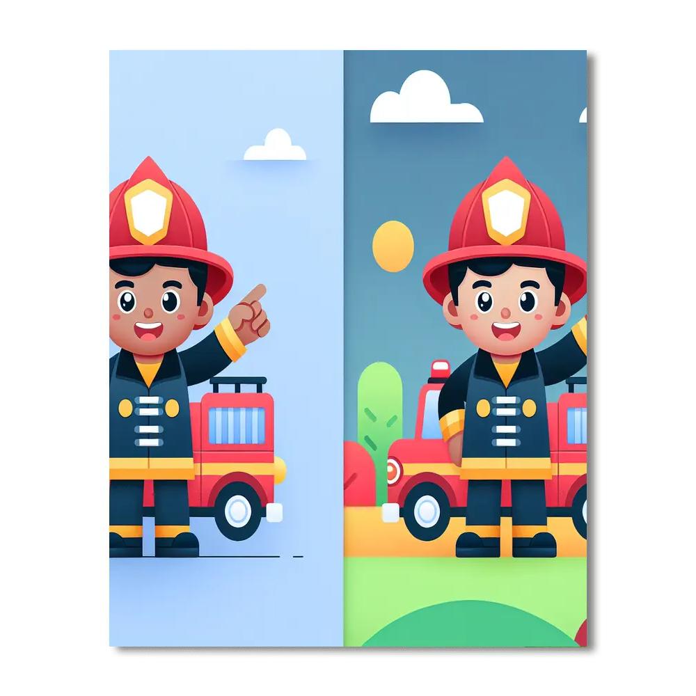 Friendly Firefighter Mission Numbered Painting Kits