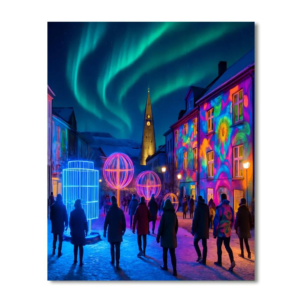 Winter Light Festival - Iceland Paint By Number