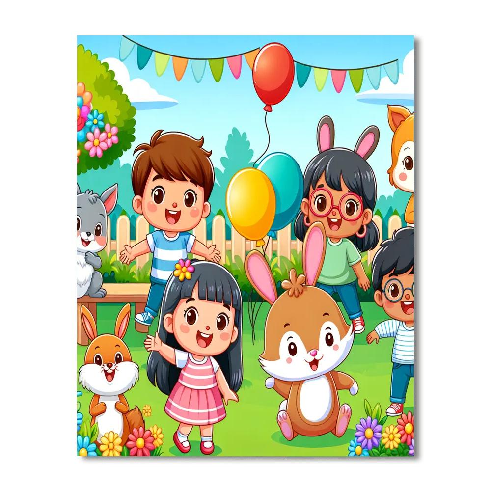 The Happy Garden Party DIY Paint By Numbers