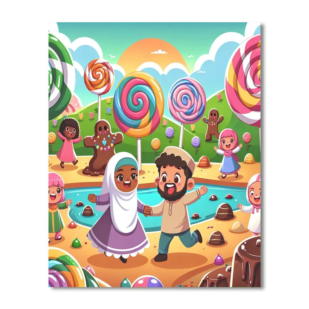 Fabulous Candyland Adventure Painting By Numbers Kit