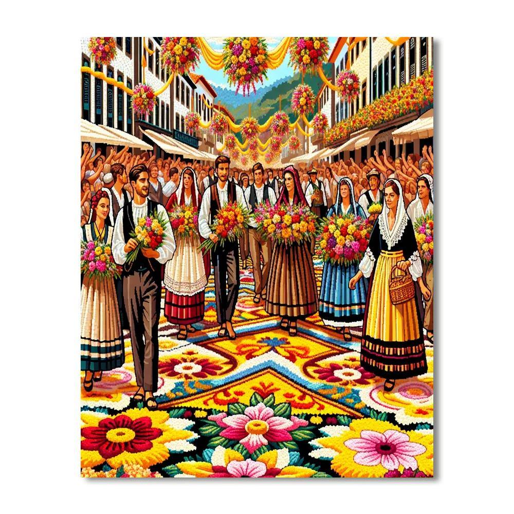 Flower Festival - Madeira - Portugal Numbered Painting Kits