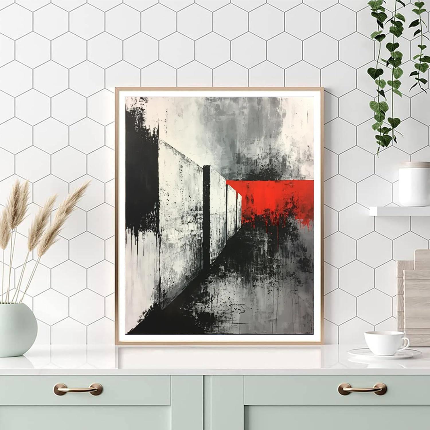 Banksy Inspired The Wall Between Us  Number Painting