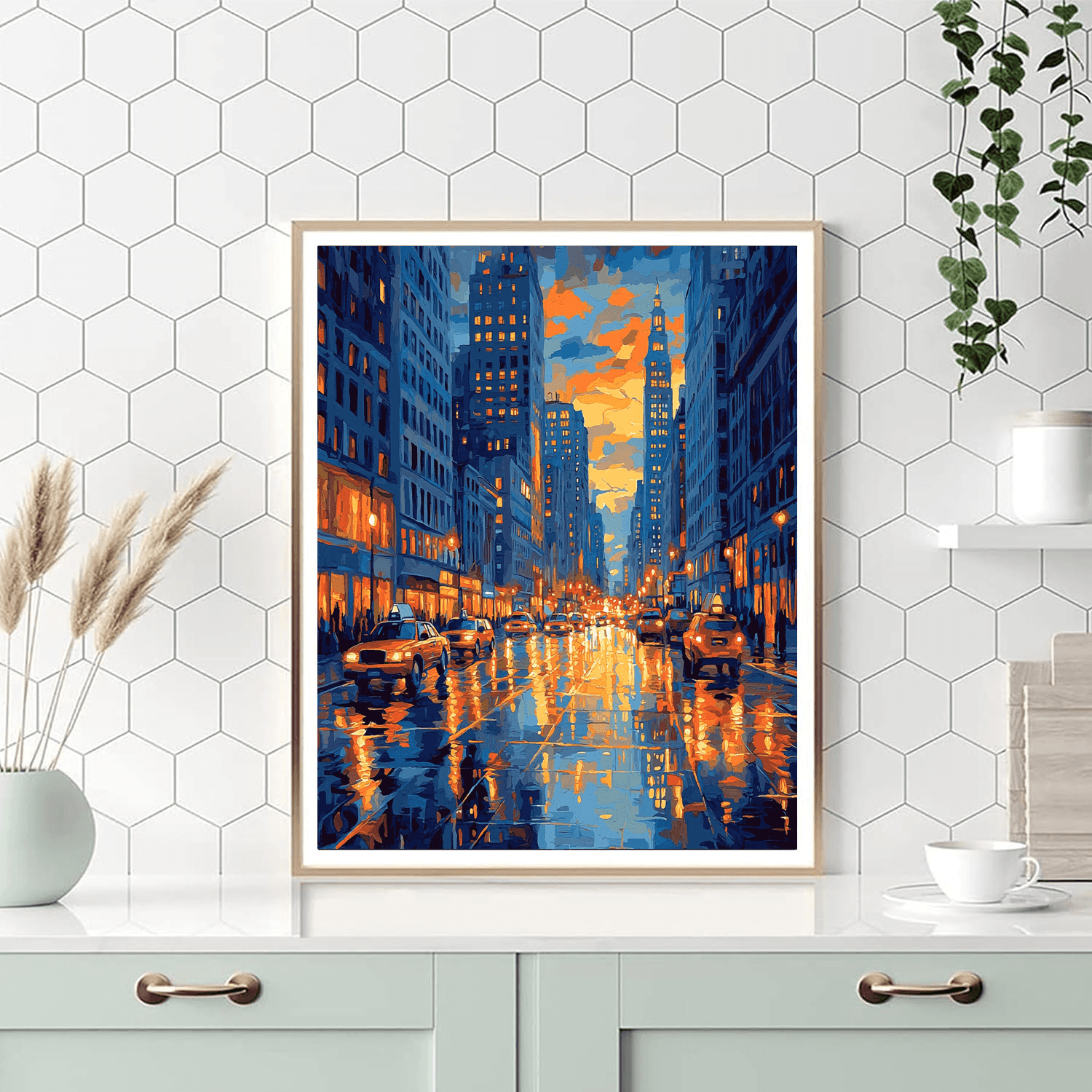 Edward Hopper Inspired City Life  Paint By Numbers Art