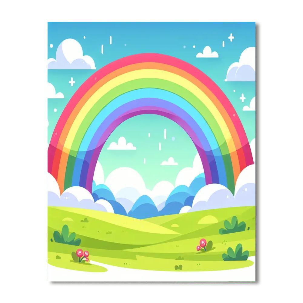 Rainbow Retreat Paint By Numbers Art
