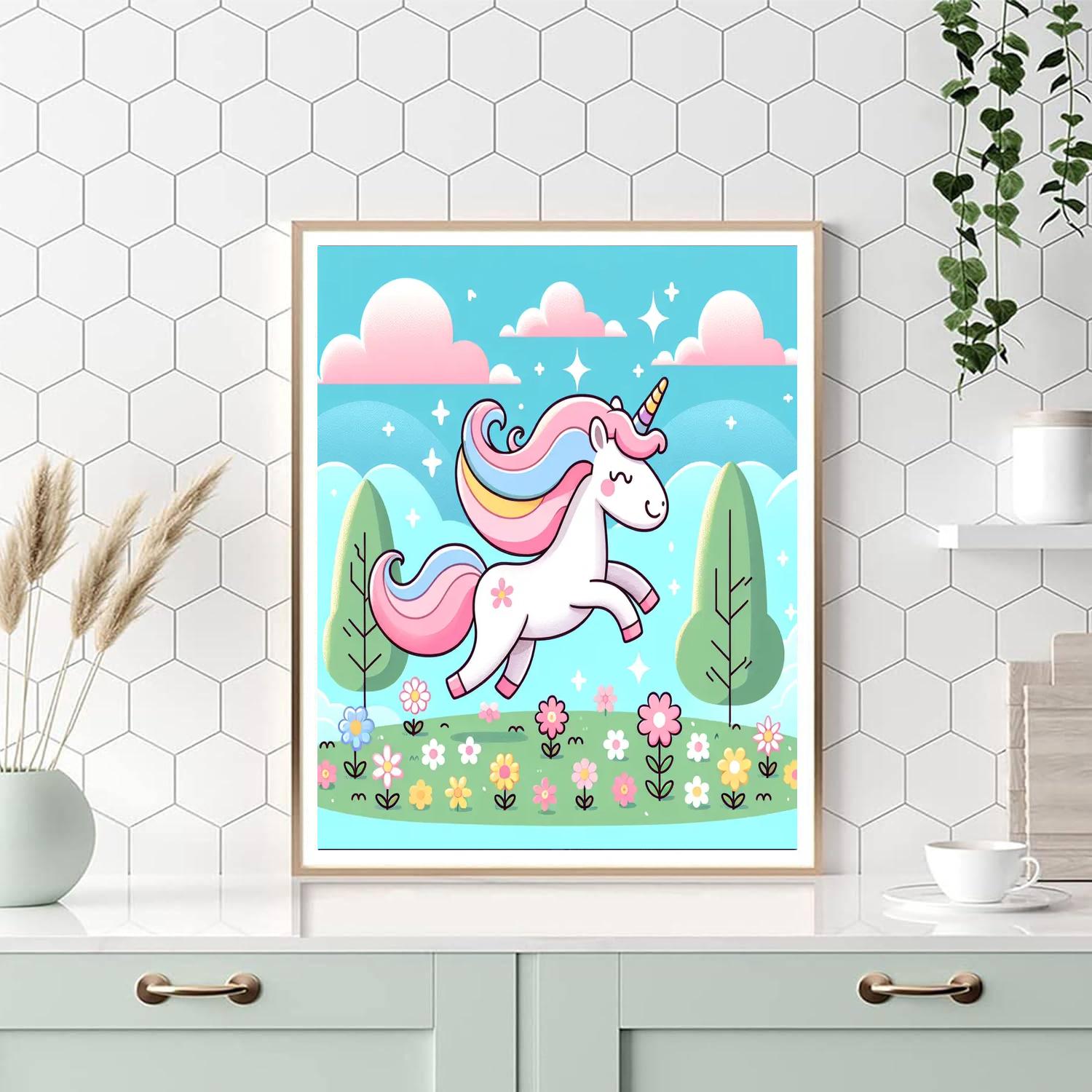 Bubbly Unicorn Dreams Painting Number Kit