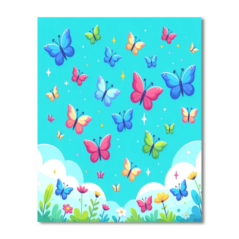 Bountiful Butterfly Bonanza Paint By Numbers Art