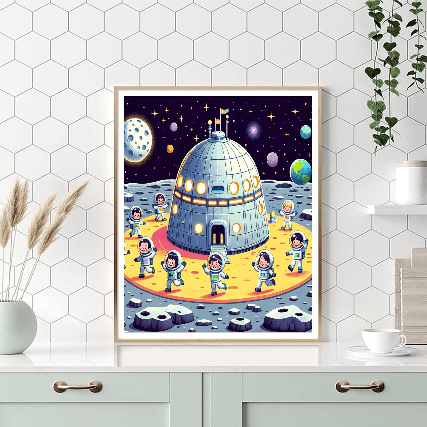 Lunar Explorer's Base Paint By Numbers