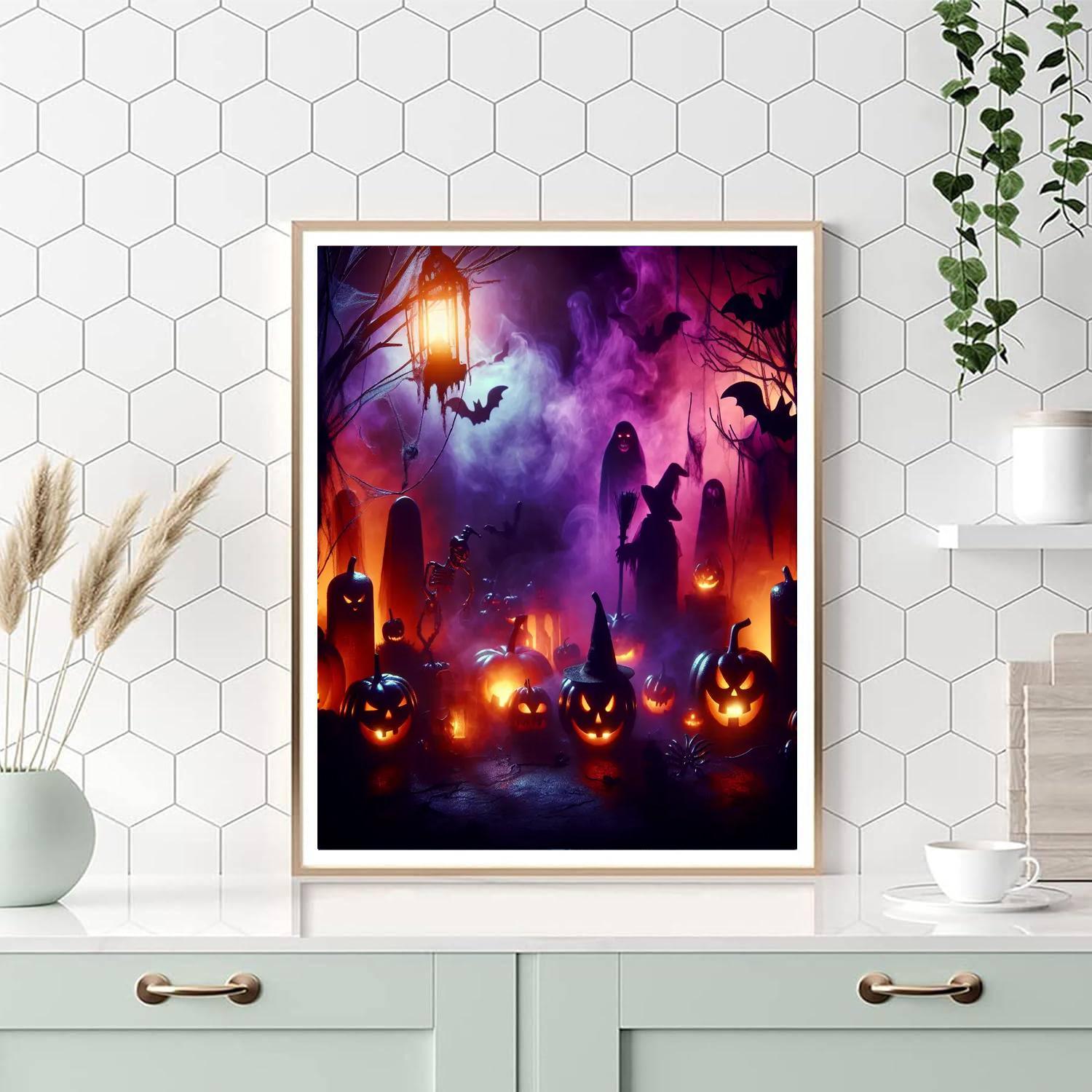 Halloween Spooky Spectacle Painting Number Kit