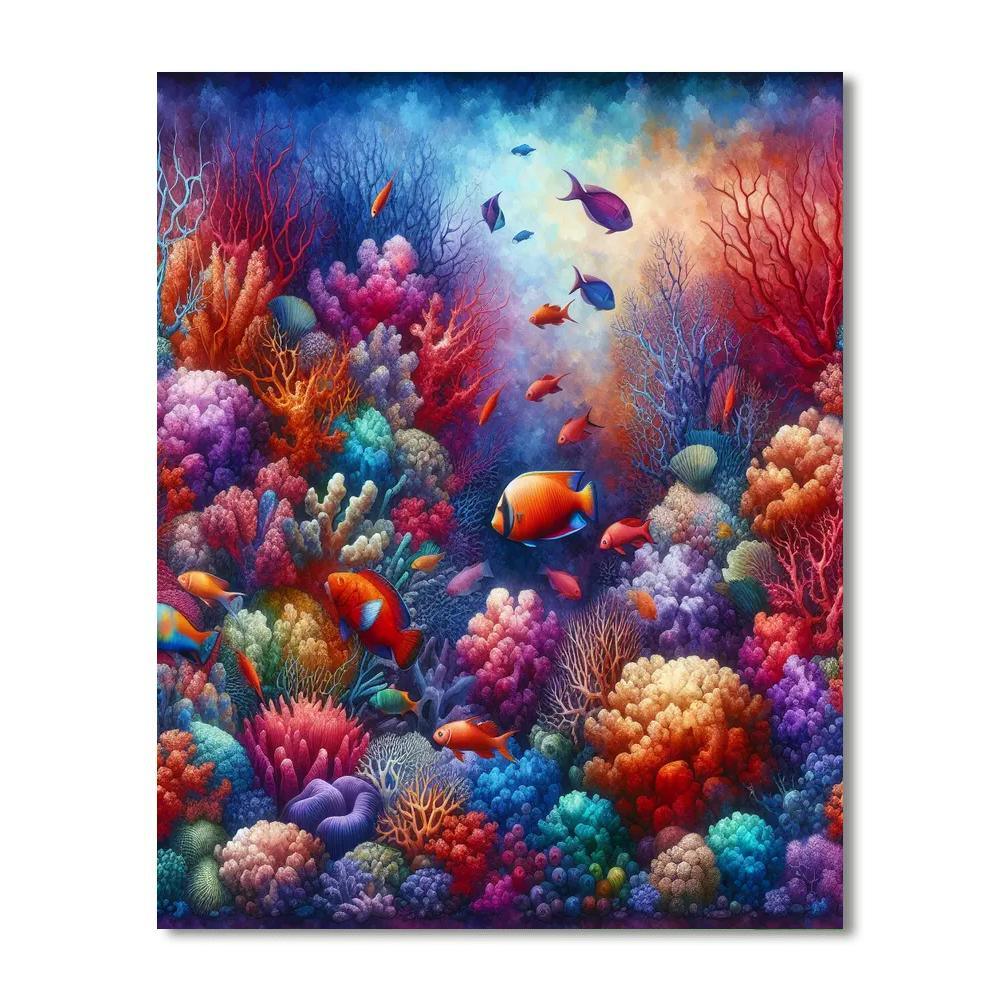 Colorful Coral Reef Dive DIY Paint By Numbers