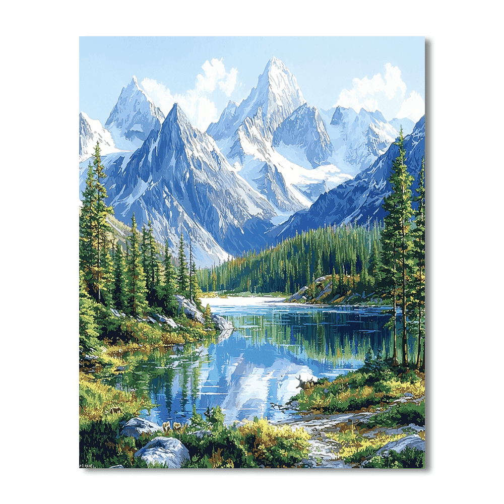 Canadian Rockies - Canada Number Painting