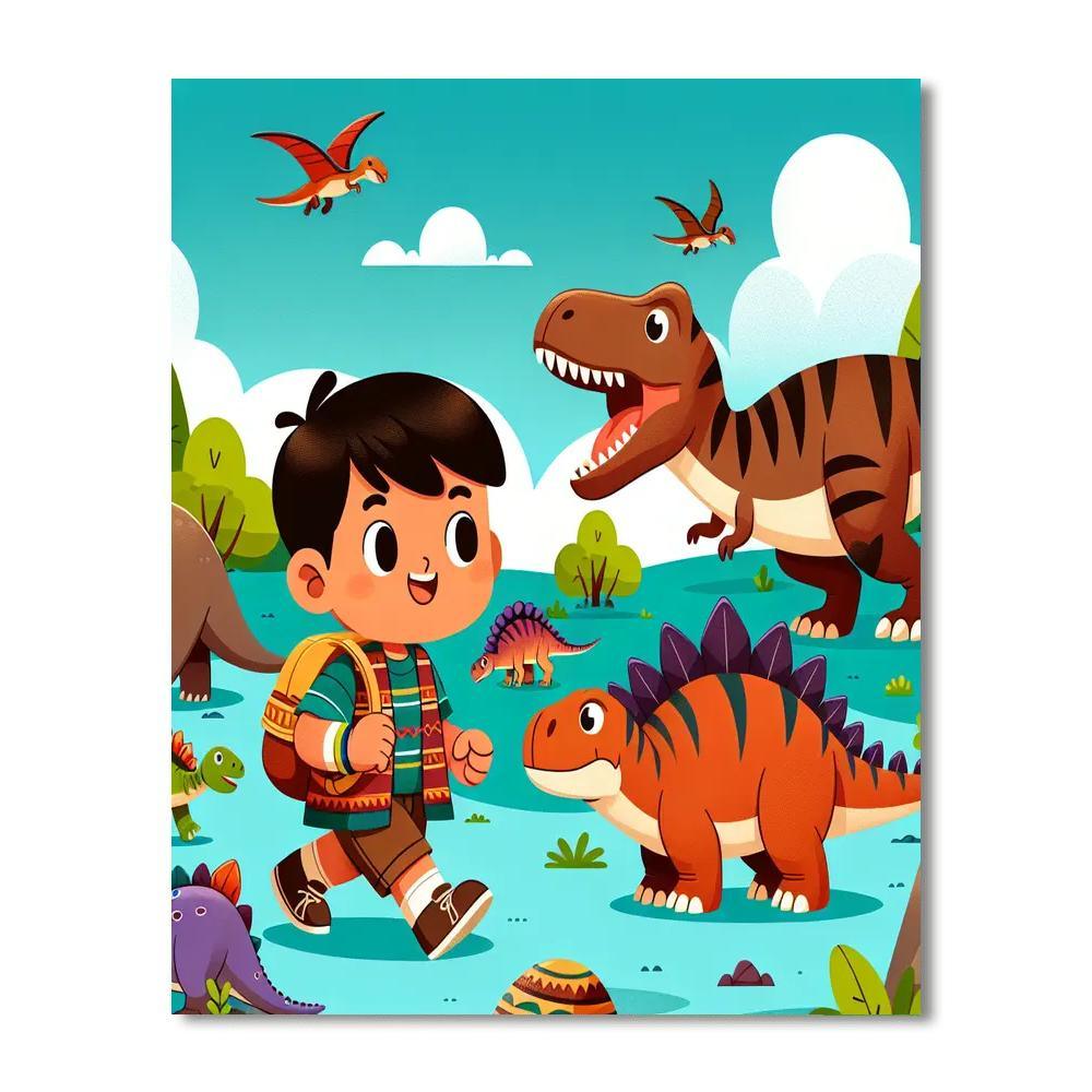 Dinosaur Expedition Quest Paint By Number