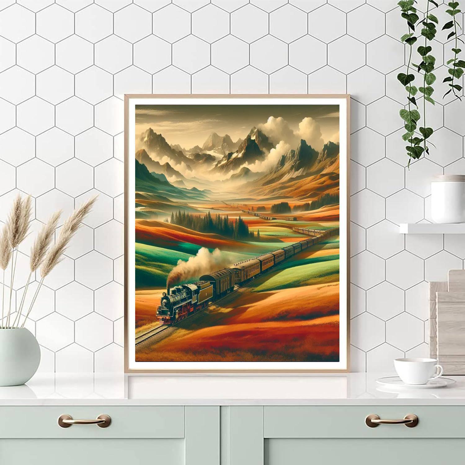 Timeless Adventure On The Rails Painting Number Kit