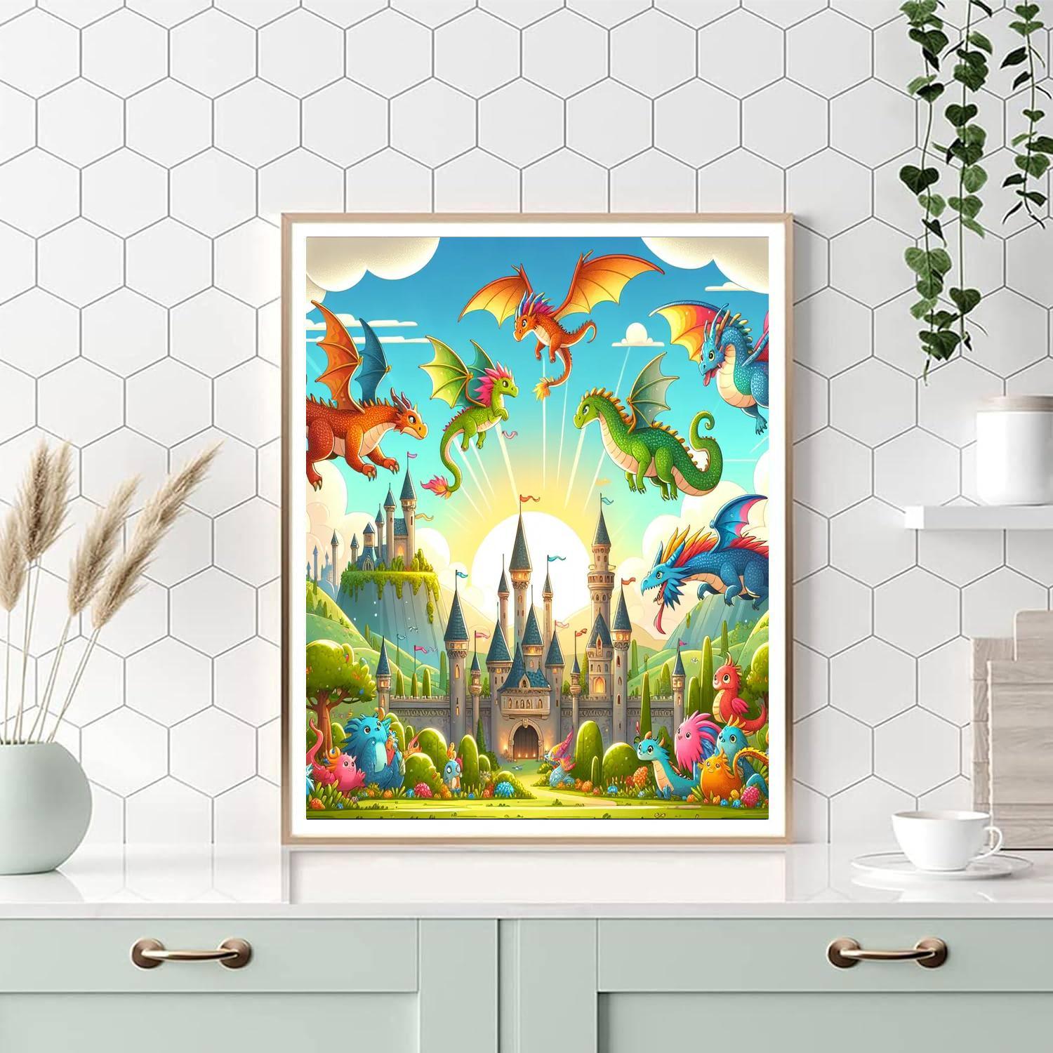 Fantasy Dragon Adventures Painting By Numbers Kit