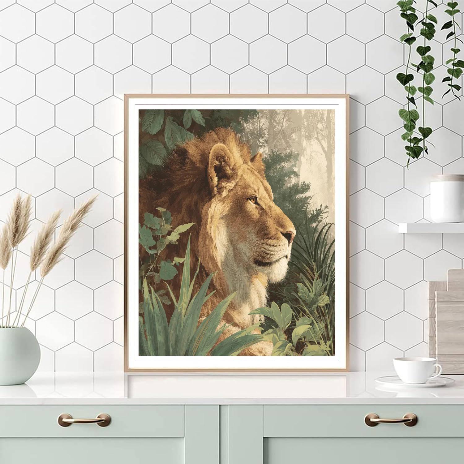 John James Audubon Inspired The Majestic Lion  Paint By Number