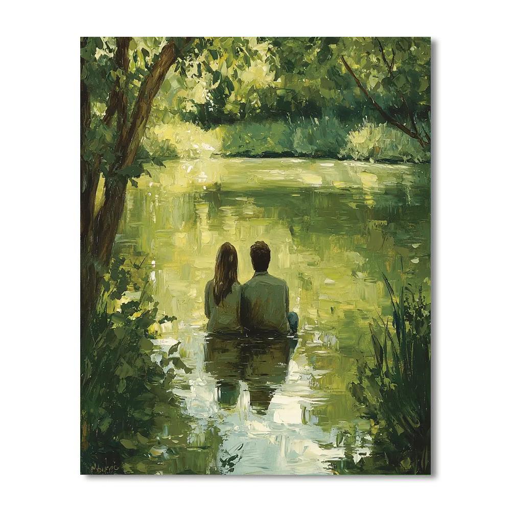 Reflective Pond Daydreams DIY Paint By Numbers